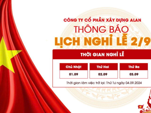 ALAN thông báo nghỉ lễ Quốc Khánh 2/9